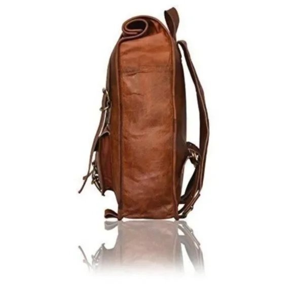 New Handmade Goat Leather backpack 15 inch - Picture 6 of 10